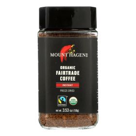 Mount Hagen Instant Organic Fairtrade Coffee - Case of 6 - 3.53 OZ