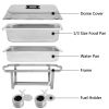 9L*2 Three Sets of Dishes 3*1/3 Stainless Steel Rectangular Buffet Stove