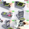 11 in1 Vegetable Chopper Cutter Chopper Multifunctional Veggie Chopper with Container, Onion Chopper, Chopper Vegetable Cutter - Grey