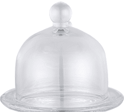 Display Dust-proof Glass Cover Dim Sum Tray Pastry Plate (Option: )