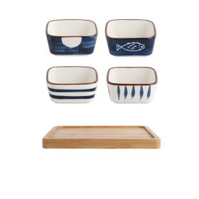 Ceramic Snack Plate Dipping Sauce Dish (Option: )