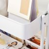 3-Tier Metal Rolling Cart, Utility Cart, Kitchen Cart with Adjustable Shelves, Storage Trolley with 2 Brakes, Easy Assembly, for Kitchen, Bathroom