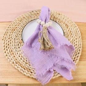 Western Restaurant Cafe Placemat Cloth Folding Flower Saliva Cloth Cup (Color: )